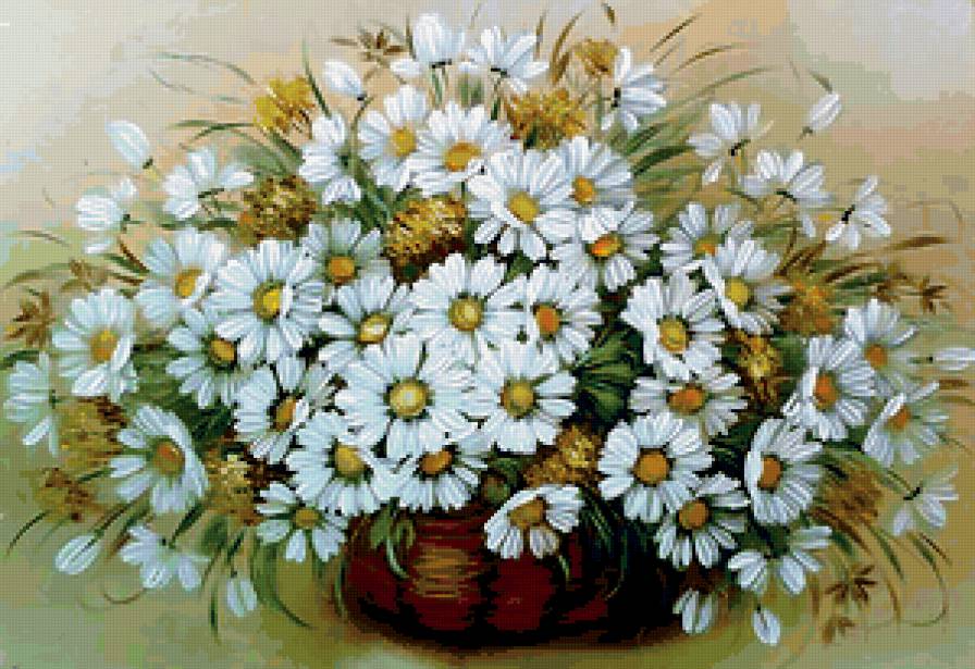 Натюрморт, цветы, ромашки - цветы, натюрморт, ромашки - предпросмотр