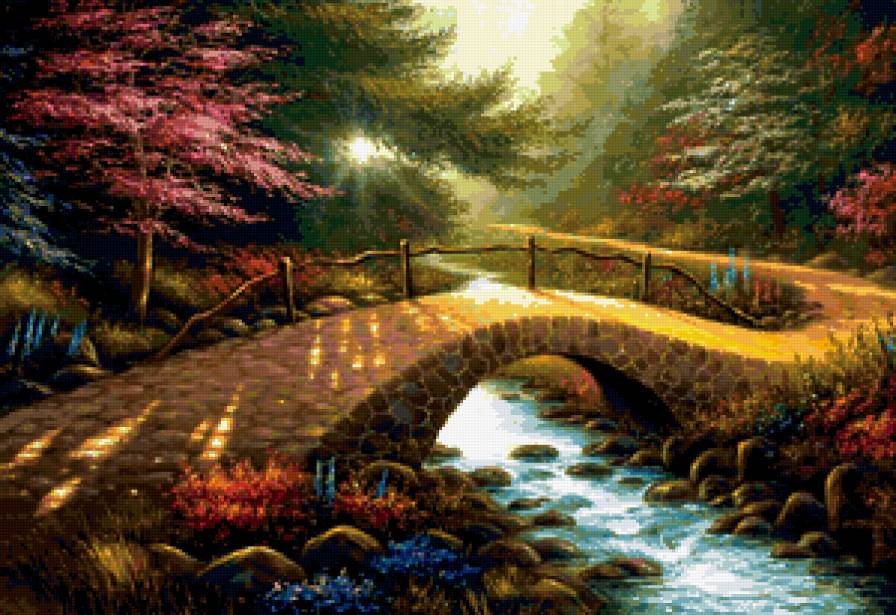 Пейзаж, лес, река - лес, река, пейзаж - предпросмотр