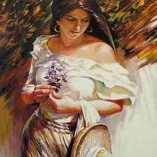 Схема вышивки «девушка»