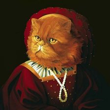 Схема вышивки «кошка-дама»