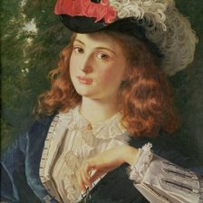 Схема вышивки «дама»