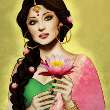 Схема вышивки «девушка»