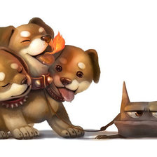 Схема вышивки «щенок Аида»