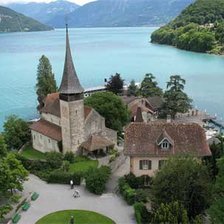 Схема вышивки «собор у озера»