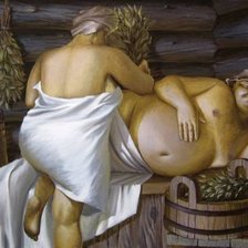 Схема вышивки «Баня»