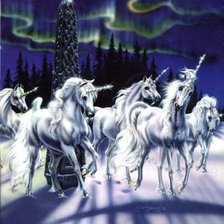 Схема вышивки «единороги»