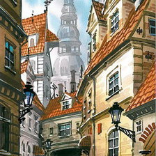 Схема вышивки «Старая Рига 1»