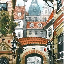 Схема вышивки «Старая Рига 4»