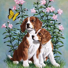 Схема вышивки «песики»