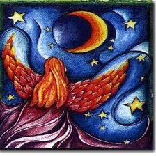 Схема вышивки «Серия: Яркая подушка. Лунная подушка.»