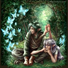 Схема вышивки «Эльфы.»