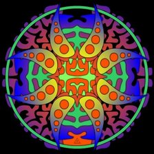 Схема вышивки «Серия: Яркая подушка. Психо Наволочка.»