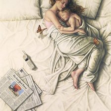 Схема вышивки «Мама и малыш»