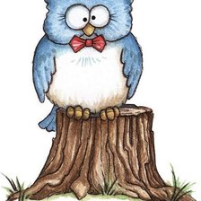 Схема вышивки «Owl in Bow Tie»