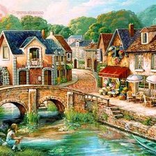 Схема вышивки «городок»