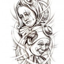 Схема вышивки «Диптих "схем создатель и вышивальщица"»