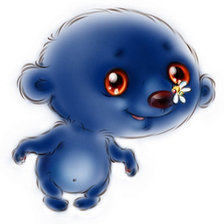 Схема вышивки «Синий мишка»