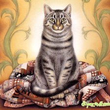 Схема вышивки «кот»