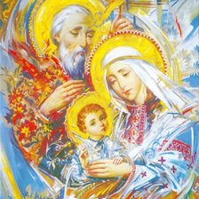 Схема вышивки «Божья матерь»