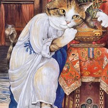 Схема вышивки «кошка»