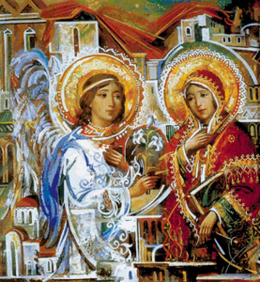 Божья матерь-благая весть - икона - предпросмотр