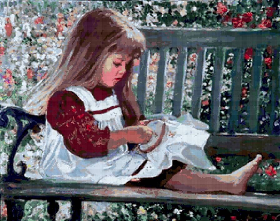 първи кръстчета(момичето с гергефа) - предпросмотр