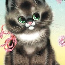 Схема вышивки «котенок»