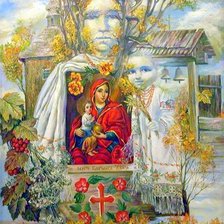 Схема вышивки «Божья матерь»