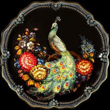 Схема вышивки «павлин»