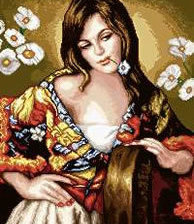 Схема вышивки «циганка с китара»