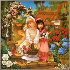 Схема вышивки «Девочки»