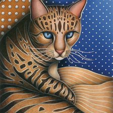 Схема вышивки «котик»