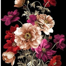 Схема вышивки «букет цветов»