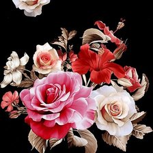 Схема вышивки «розы»