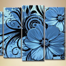 Схема вышивки «полиптих "цветочный узор"»