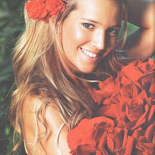 Схема вышивки «девушка и розы»