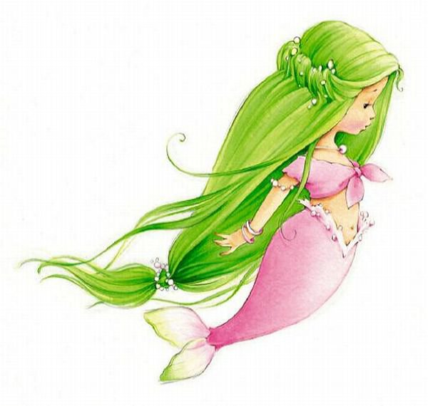 Милая русалочка - русалка, портрет, море, девочка - оригинал