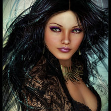 Схема вышивки «девушка»