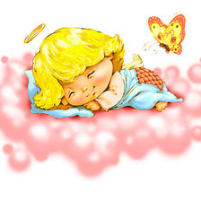 Схема вышивки «Спяший ангелочек»