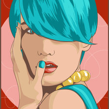 Схема вышивки «девушка»