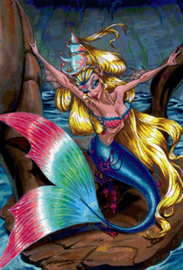 русалка - мультик, девушка, фентези, мифология, русалочка, мультяшки - предпросмотр