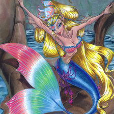 Схема вышивки «русалка»