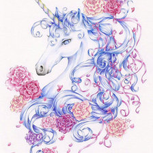 Схема вышивки «единорог»