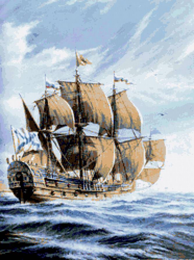 а волны...бьются о борт корабля - море, корабль - предпросмотр