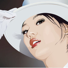 Схема вышивки «дама»