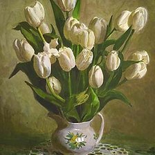 Схема вышивки «тюльпаны»