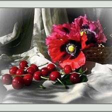 Схема вышивки «маки»