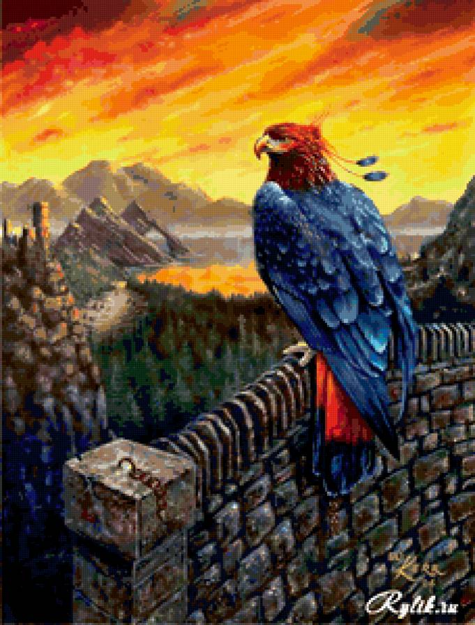 Колорадский закат - св. америка, каньон, птицы, хвойный лес, замок, сщкщл, природа - предпросмотр