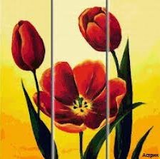 Схема вышивки «Триптих "Тюльпаны"»