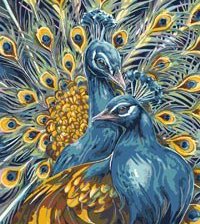 Схема вышивки «Павлин»